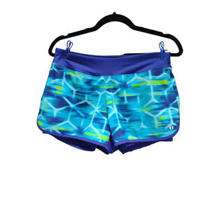 RUNNING SHORTS Athletic Wear Dry Wicking Size Small Poly Spandex Blue Like New